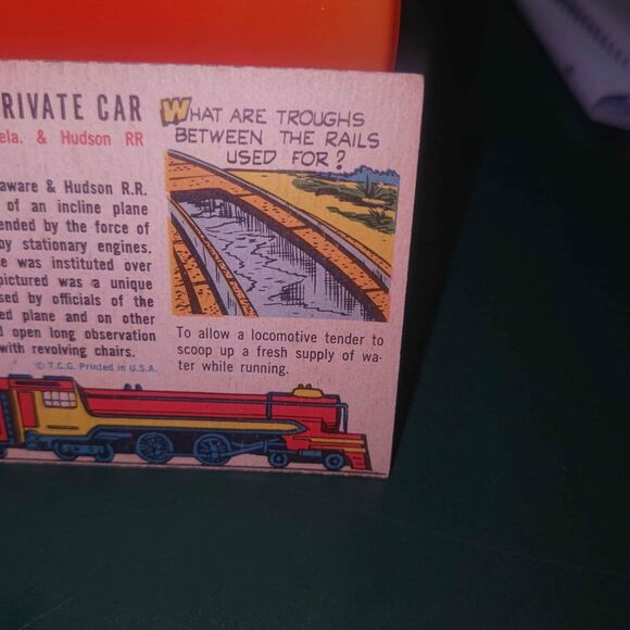 1955 Topps Rails and Sails #100 - 1865 Private Car Trading Card - Picture 7 of 8